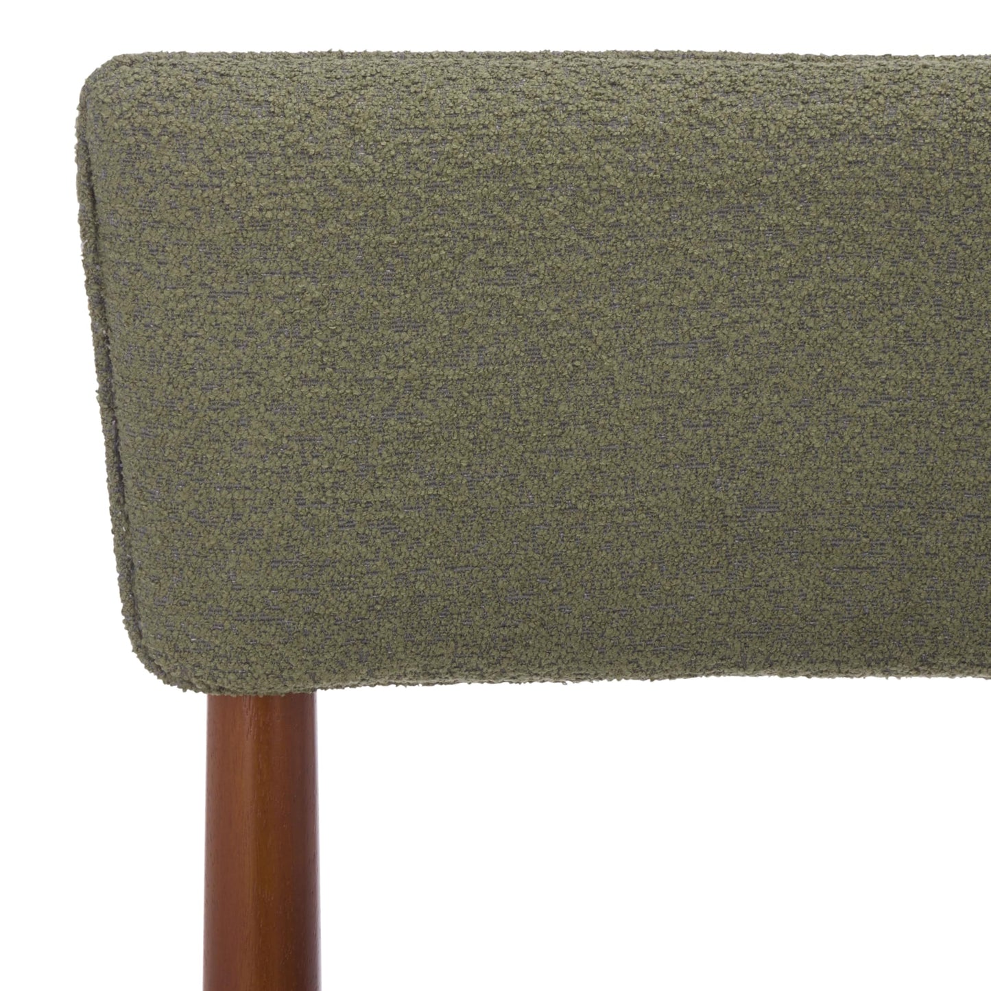 SAFAVIEH Home Collection – Koki Walnut & Green Upholstered Dining Chair, Padded Seat & Back (DCH9222D)