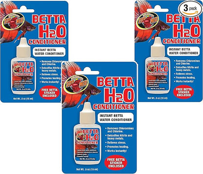 Zoo Med Betta H2o Water Conditioner .5oz (3 Pack)