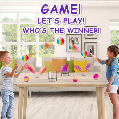 Party Favors Bouncy Ball Kit for Kids, FunKidz Make Colorful Magic Bouncing Ball Individual Pack 12 Bottles Making Bouncy Balls Activities Kits for Boys and Girls Ages 6+