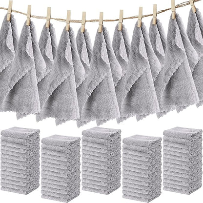 Newwiee 100 Pcs Washcloths Bulk Quick Drying Bathroom Wash Clothes 12 x 12 Inch