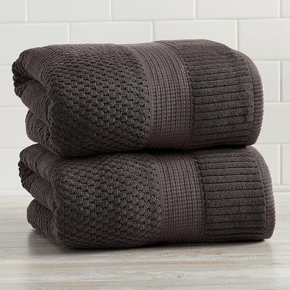 NY Loft 100% Cotton 2 Pack Bath Sheet Towel Set | Absorbent Quick-Dry Oversize