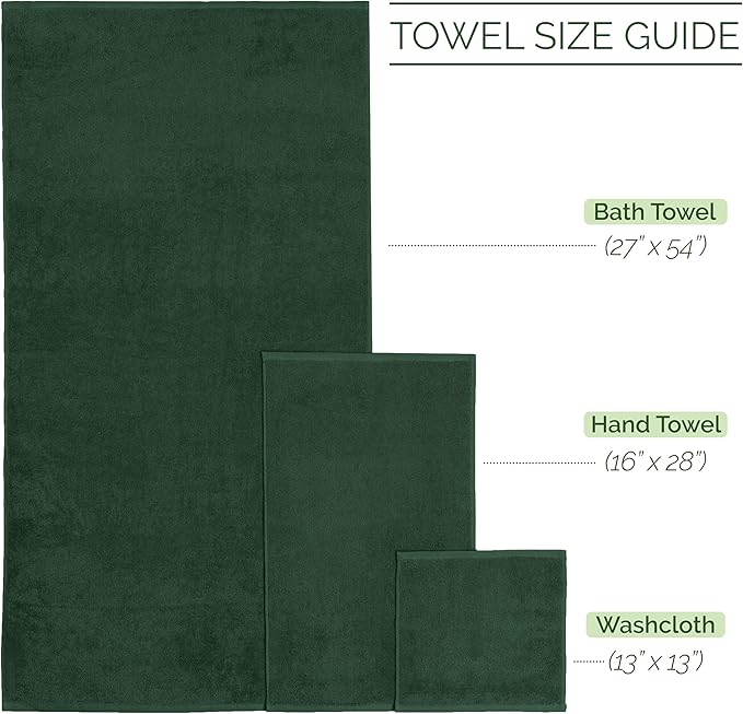 Elegant Comfort Luxury 6-Piece Towel Set, Premium Soft 100% Turkish Cotton