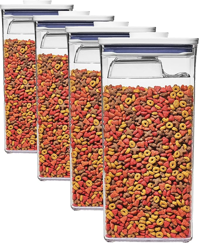 OXO Good Grips Pet Food Container 6.0 Qt | Clear | Airtight Seal |