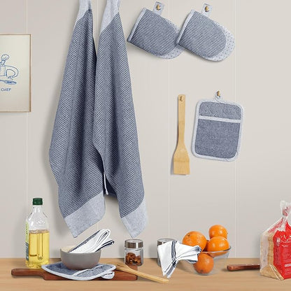 Casa Platino Mini Oven Mitts Set, 8-Piece – 500°F Heat Resistant Silicone Oven