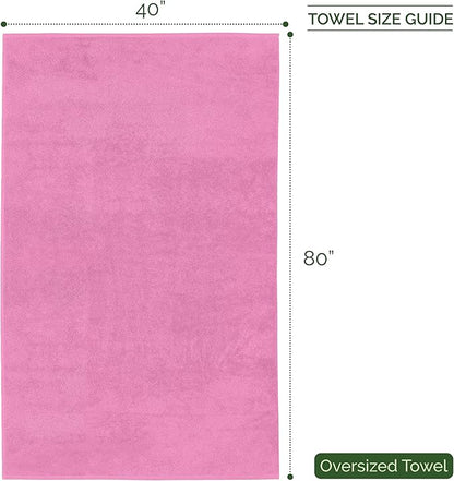 Elegant Comfort Three Line Popcorn Extra Large Luxury Bath Towel