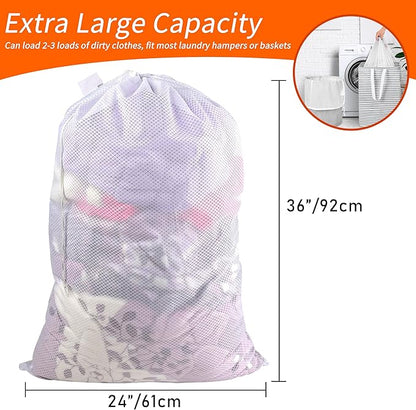 Polecasa Extra Heavy Duty Large Diamond Mesh Laundry Bags