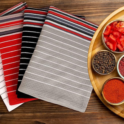 Urban Villa Kitchen Towels Extra Large Premium Salsa Stripes Dish Towels