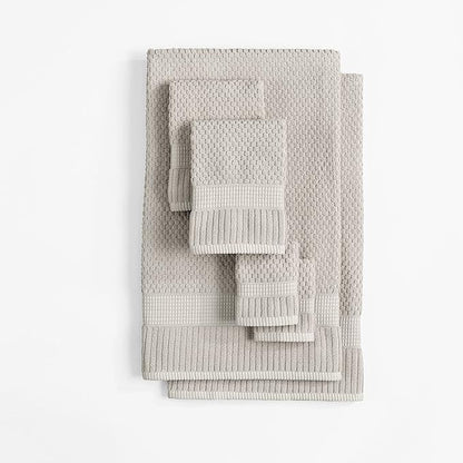 NY Loft 100% Cotton 6 Piece Bath Towel Set | Grey Towels | Oeko-TEX® Standard