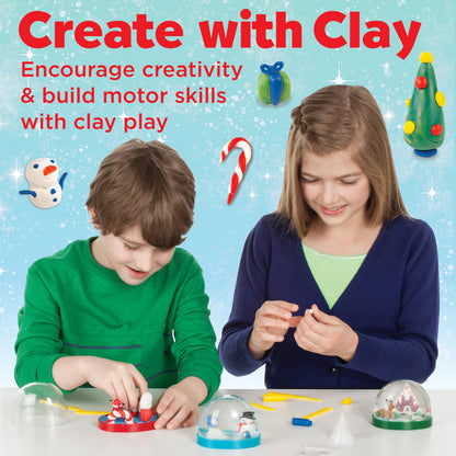 Creativity for Kids Make Your Own Holiday Snow Globes Kit | Sculpt, Decorate & Shake 3 Festive Winter Scenes | DIY Christmas Crafts for Kids to Build Creativity & Fine Motor Skills (Ages 6+)