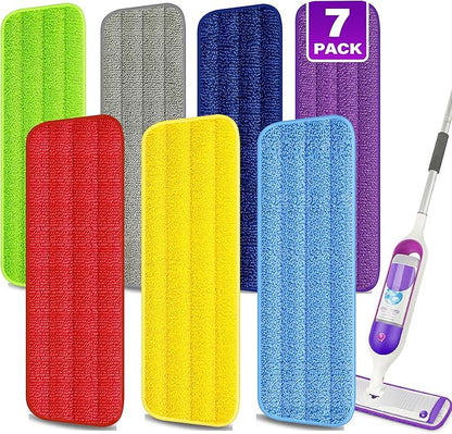 7 Count Reusable Microfiber Mop Pads