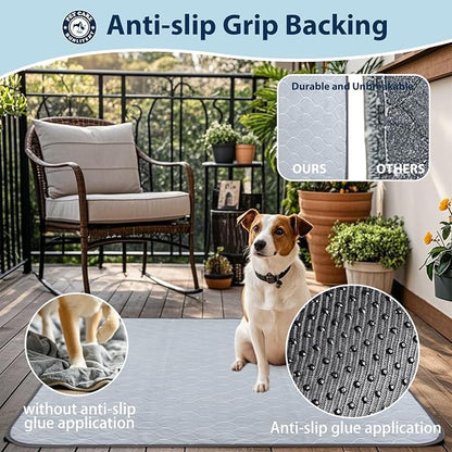 Washable Pee Pads for Dogs, Reusable Puppy Pads 39x39, 3 Pack, White Grey | Reusable, Fast Absorbent, Waterproof, Non-Slip, For Whelping, Training, Incontinence & Potty, For Dog Playpen, Crate, Car