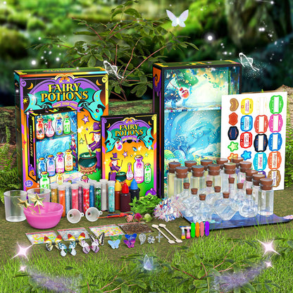 GORISPI Magic Potion Kit for Girls - Fairy Potions Kit 22 Potions Magic Mix Kit for Kids 6 7 8 9 10 12+ Years Mystery Potion Making kit Art Craft Kit Gifts Toys for Christmas Halloween Birthday