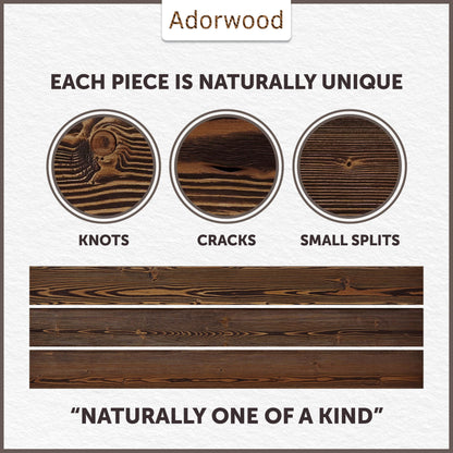 Adorwood Handmade Fireplace Mantel Shelf 48", Extra Wide Rustic Wood Mantles for Over Fireplace, Wall Mounted Floating Mantel Shelves for Living Room Decor (Light Walnut, 48Lx6Hx8D)
