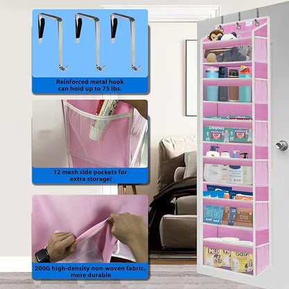 over the door organizer, Solid Bamboo Board 6-Tier Heavy Duty 75LB, 12 Side