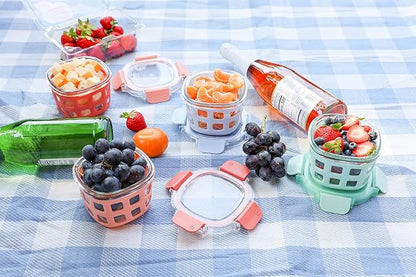 Ello Duraglass Glass Meal Prep Sets Leak-Proof Glass Food Storage Containers