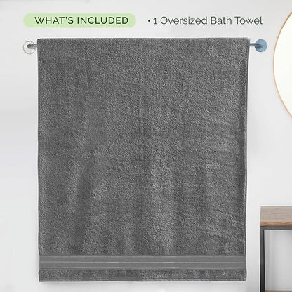 Elegant Comfort Three Line Popcorn Extra Large Luxury Bath Towel