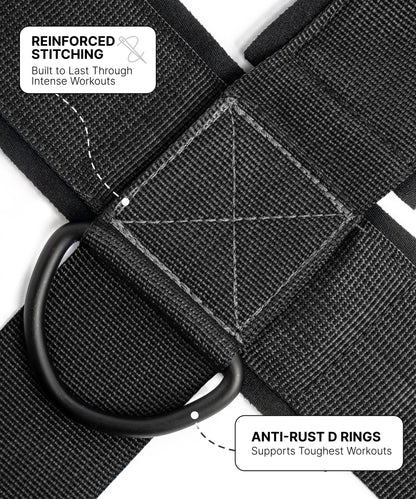DMoose Fitness Neck Harness for Weight Lifting - Adjustable Head & Chin Strap with 30" Heavy Duty Steel Chain - Neck Exerciser, Trainer & Strengthener to Support Injury Recovery & Intense Workouts