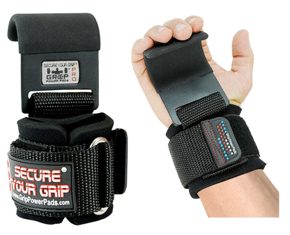 Weight Lifting Hooks Heavy Duty Lifting Wrist Straps Pull Ups Deadlift Straps Power Lifting Grips Padded Workout Straps for Weightlifting Gym Gloves for Men & Women Premium Workout Equipment