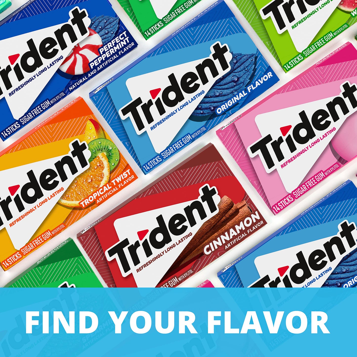Trident Original Flavor Sugar-Free Chewing Gum, 14 Pieces (Pack of 24) (336 Total Pieces)