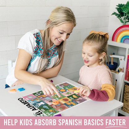Hadley Designs Spanish Posters for Classroom - 12 Bilingual Educational Posters for Spanish Classroom Decorations Must Haves, Calendario y Alfabeto en Español Para la Pared, Farmhouse Teacher Supplies