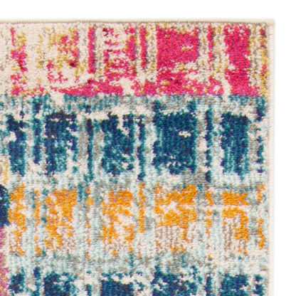 SAFAVIEH Area Rug 8x10 - Madison Collection - Large - Ivory & Multi, Boho Abstract Distressed Design, Non-Shedding & Easy Cleaning, Ideal for Living Room, Bedroom, Office, Dining Space (MAD417C)
