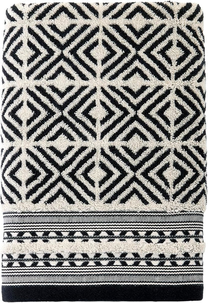 SKL Home Diamond Grid 100% Cotton Premium Bath Towel, 600 GSM, Soft & Absorbent