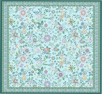 Washable Pee Pads for Dogs 72"x 72", Super Absorbent Boho Reusable Puppy Pads with Colorful Flowers Patterns for Potty Training, Floor, Couch, Bed, and Crate