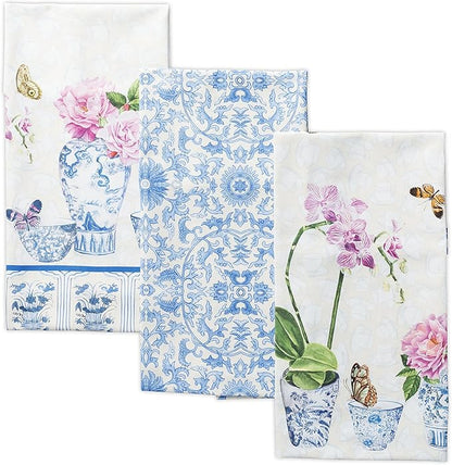 Maison d' Hermine Kitchen Towels Set of 3 100% Cotton 27.50" x 20" Reusable