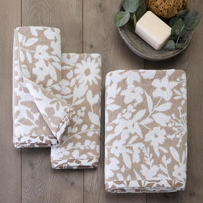 SKL Home Bedford Floral 100% Cotton Premium 2-Piece Hand Towel Set, 600 GSM