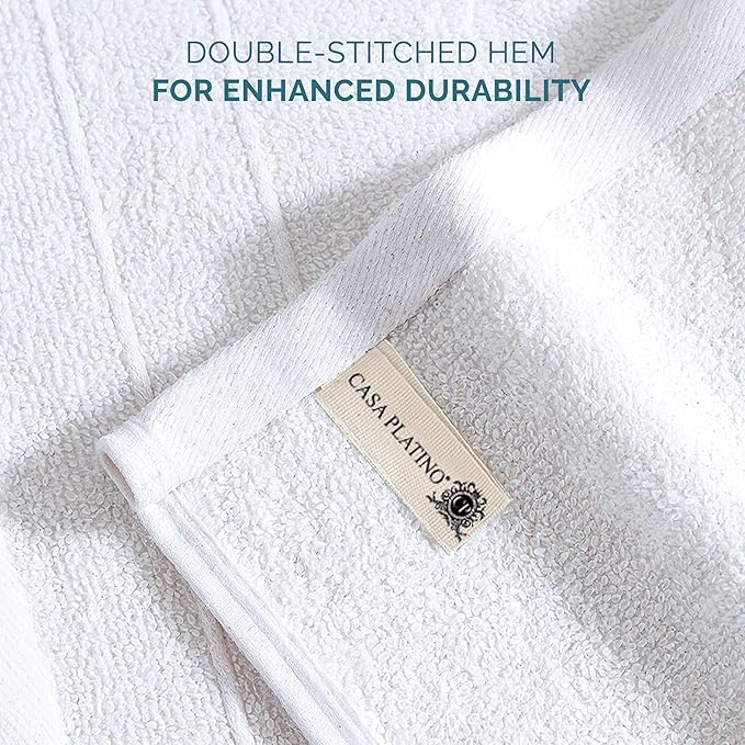 Casa Platino White Washcloths 24 Pack