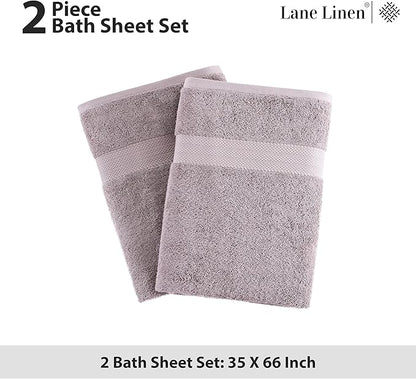 LANE LINEN Oversized Bath Towels Set of 2