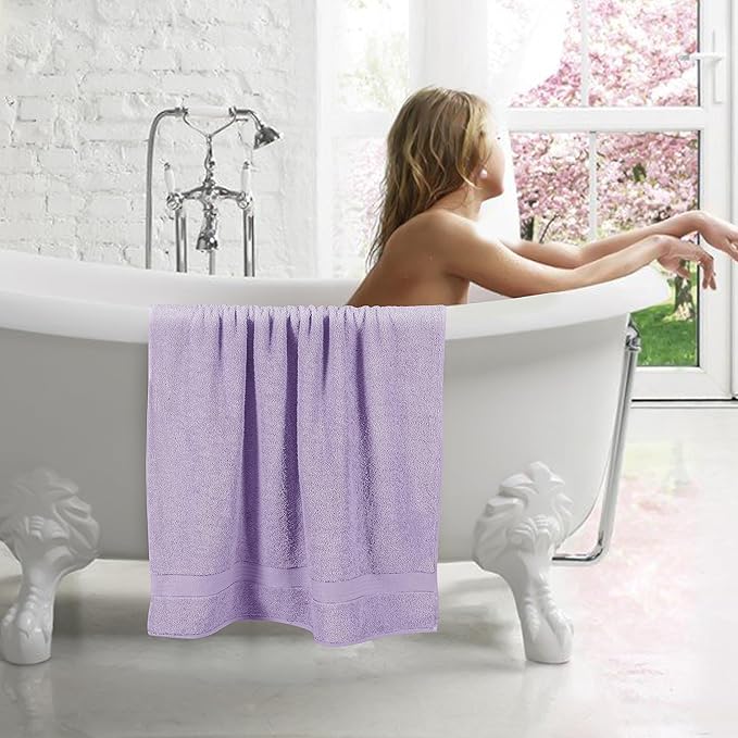 GLAMBURG 700 GSM Premium Cotton 2-Pack Oversized Extra Large Bath Sheet Set