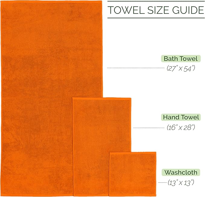 Elegant Comfort Luxury 6-Piece Towel Set, Premium Soft 100% Turkish Cotton