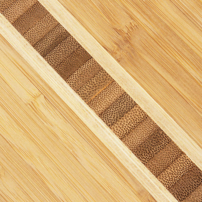 Totally Bamboo Surfboard Cutting Board and Charcuterie Board, Beach-Themed Bamboo Serving Platter with Wall Hang Tie, 23" x 7.5"