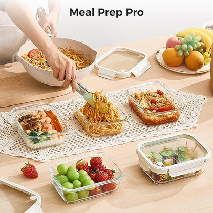 Vtopmart 5 Pack 35oz Glass Food Containers