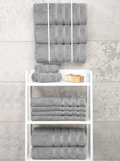 American Soft Linen Luxury 4 Piece Bath Towel Set, 600 GSM 100% Cotton Turkish