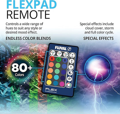 Fluval Flex 9 Gallon Glass Aquarium Kit, Black