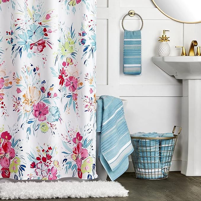 SKL Home Seabrook Stripe 100% Cotton Premium Bath Towel, 550 GSM, Soft &