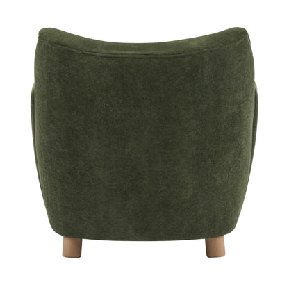 Christopher Knight Home Beba Low Profile Wingback Accent Chair Set of 2, Velvet Club Chair, Bedroom Comfy Reading Chair, Wooden Living Room Single Lounge Sofa, Olive Green