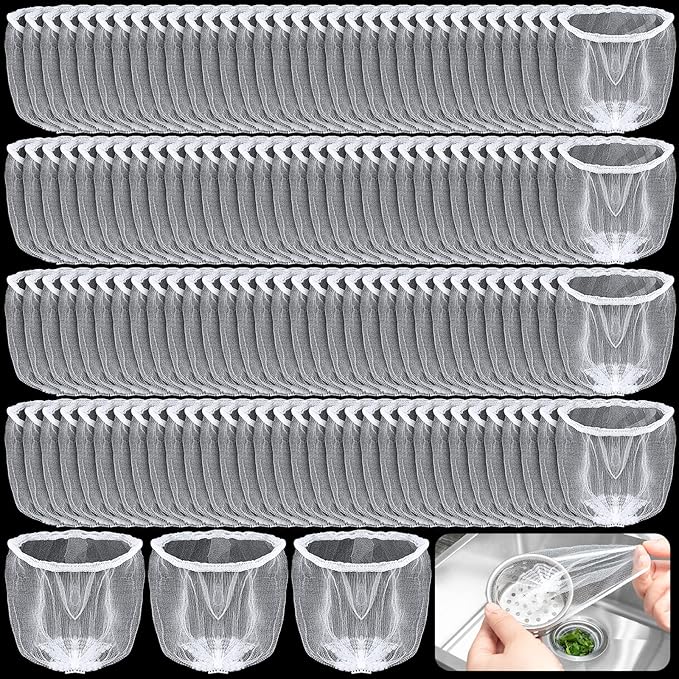 600 PCS Disposable Mesh Sink Strainer Bags Kitchen Sink Strainer Mesh Bags Anti