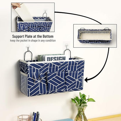2pcs Large Wall Hanging Storage Bag, Door Closet Linen Fabric Pockets Organizer