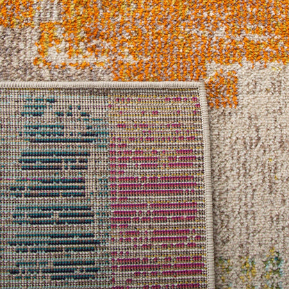 SAFAVIEH Area Rug 8x10 - Madison Collection - Large - Ivory & Multi, Boho Abstract Distressed Design, Non-Shedding & Easy Cleaning, Ideal for Living Room, Bedroom, Office, Dining Space (MAD417C)