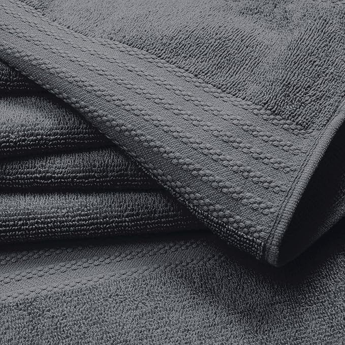 GLAMBURG Premium Cotton 4 Pack Bath Towel Set