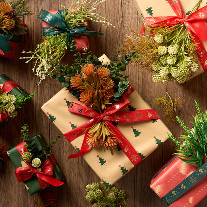 Eucalyptus Stems Artificial Eucalyptus Leaves Branches 12 Bundles Greenery Fake Plants for Home Office Flowers Bouquet Centerpiece Wedding Decoration, Christmas Decor, DIY Gift Box Embellishment