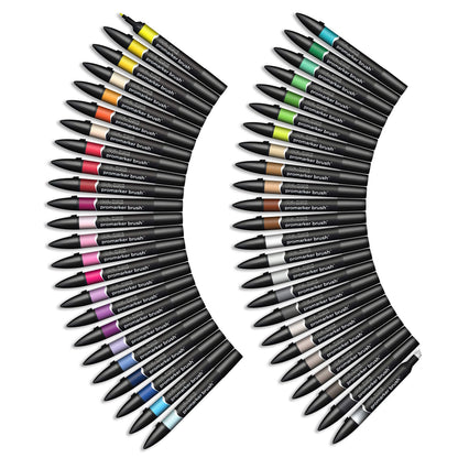 Winsor & Newton ProMarker Brush Set, 48 Count, Essential Collection