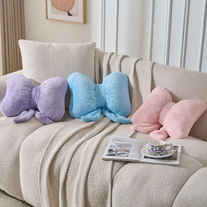 Bow Pillow Throw Pillows Butterfly Shaped Decorative Cute Pillows for Bed Sofa Cute Home Decor,Pink 10 * 8inch