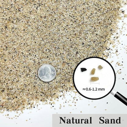FANTIAN 10 lbs Aquarium Sand, 0.6-1.2 mm Aquarium Substrate for Freshwater Fish Tank. Decorative River Rocks Gravel for Fish Tank, Plants Potted, Fire Pits, Candle, Vase and Crafts