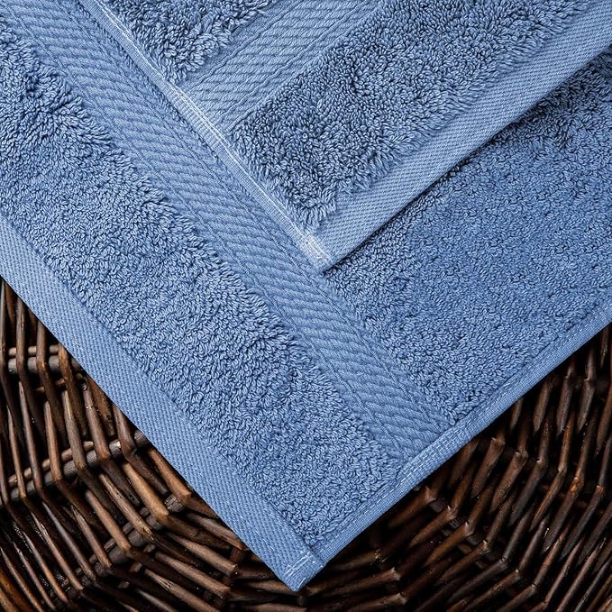 SUPERIOR Egyptian Cotton Pile 10 Piece Towel Set, Includes 2 Bath, 4 Hand