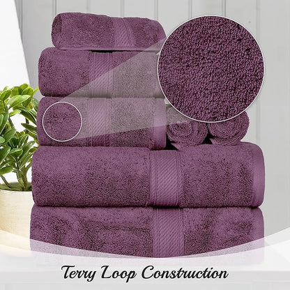 SUPERIOR Egyptian Cotton Pile Bath Sheet Set of 2, Ultra Soft Luxury Towels