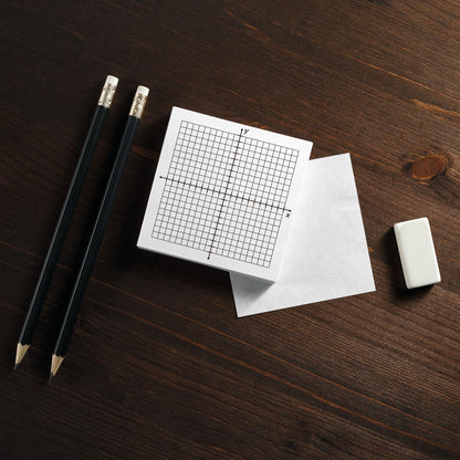 VELATYVIO 8PCS Graph Paper Sticky Notes 800 Sheets Self Adhesive Mini X Y Axis Coordinate Plane Post It 20 X 20 Four Quadrant Grid Pad for School Office Supplies 3 X 3 Inch
